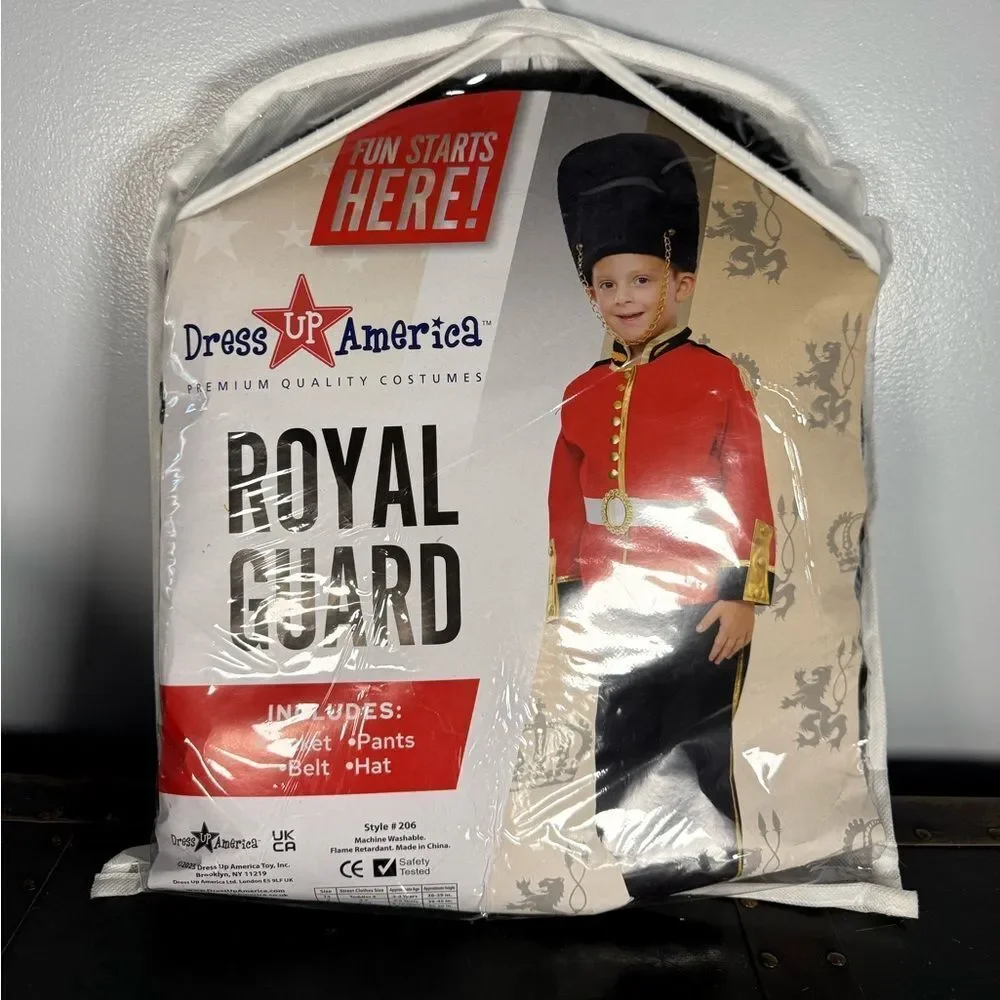 Dress Up America Royal Guard Costume Kids Large Toy Soldier Costume Set No Chain
